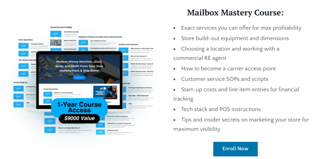 mailbox store course cta